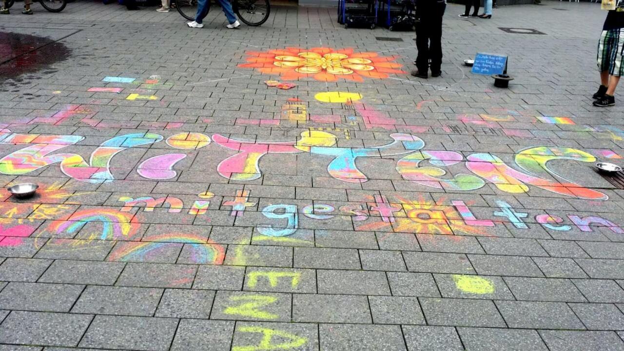 Straßenmalerei "Witten mitgestalten"