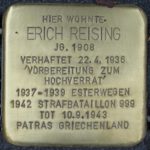 Stolperstein für Erich Reising