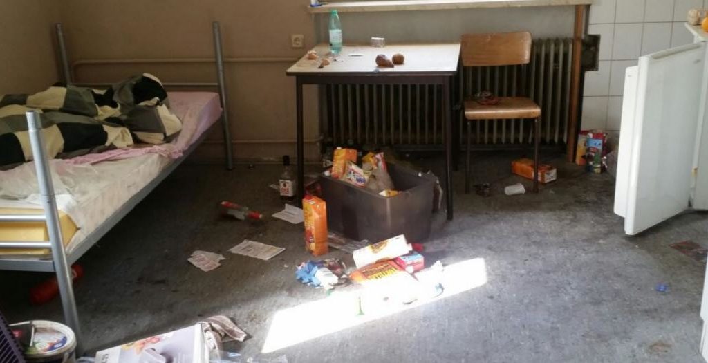 Ein Raum in der Wohnungslosenunterkunft am Mühlengraben.