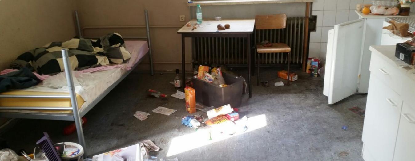 Ein Raum in der Wohnungslosenunterkunft am Mühlengraben.